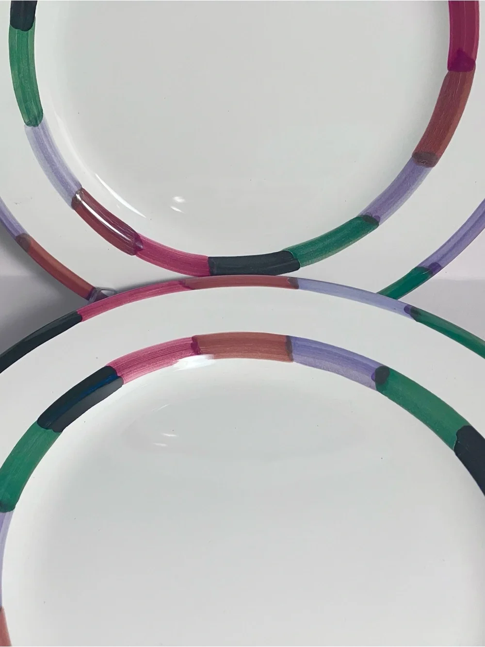 4 DERUTA CIRCO Handmade DINNER PLATES / 11 Inches / ITALY MAJOLICA / B Goldsmith